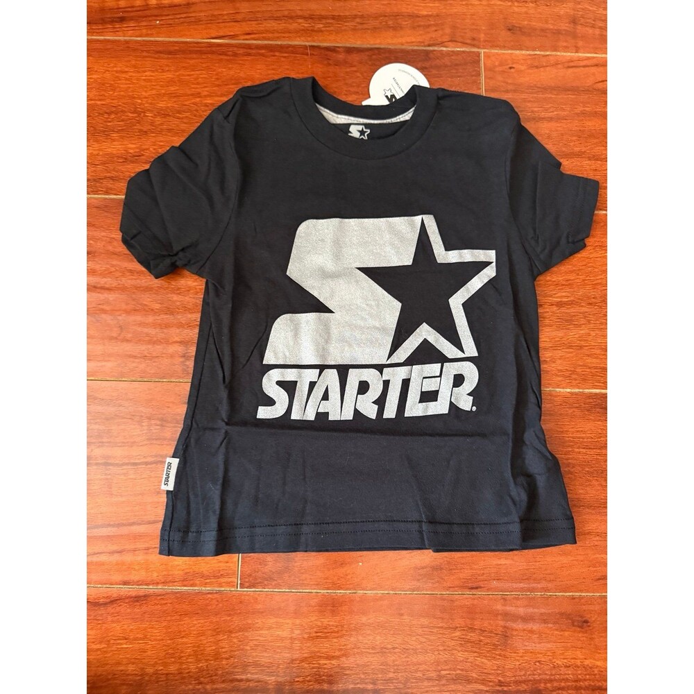 Starter Black T-Shirt with Large Logo 4-5
